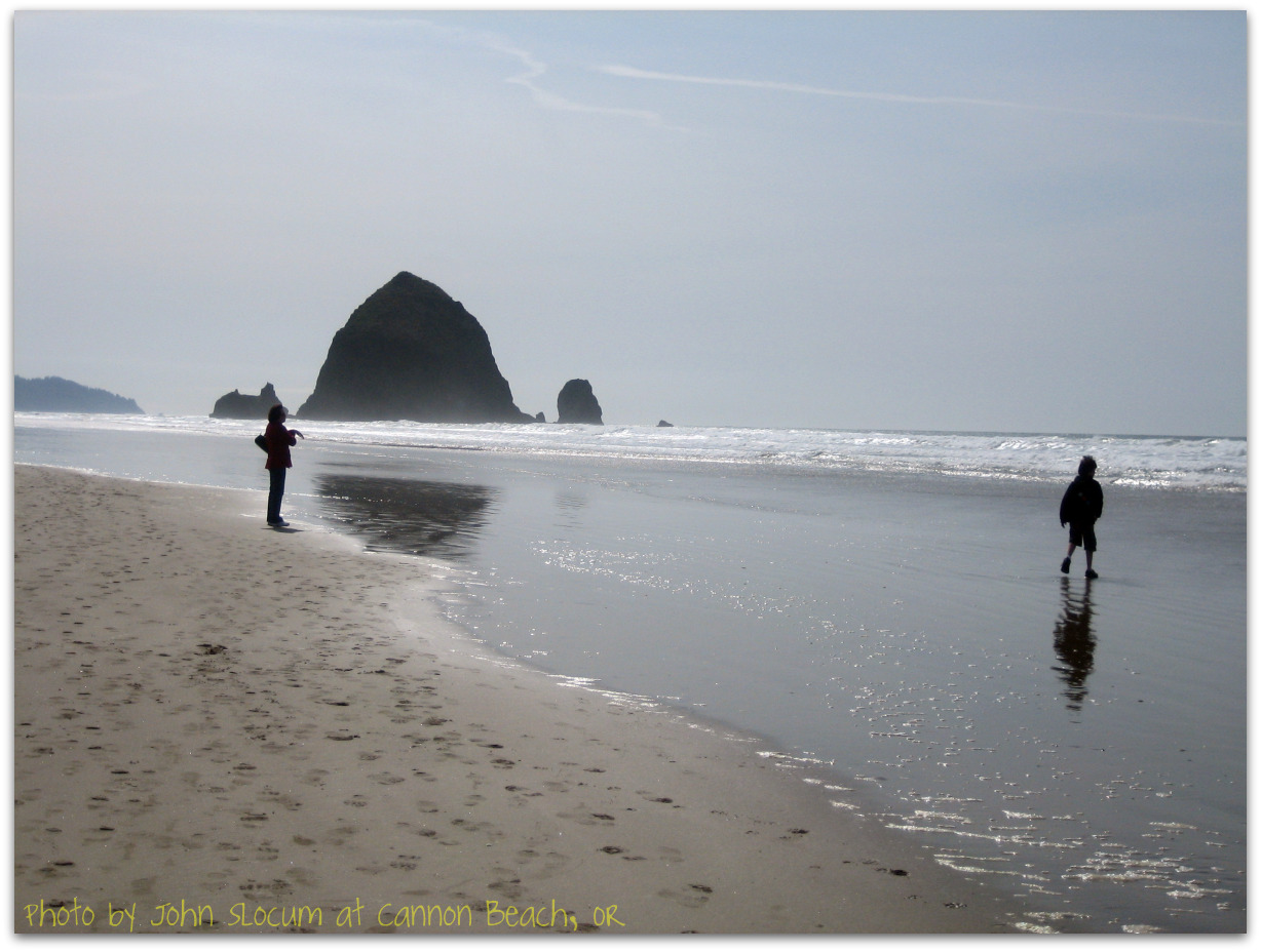 Photo of Haystack Rock at Cannon Beach, Oregon, by John Slocum REMAX Vancouver WA Haystack Rock, Cannon Beach, Oregon 2009: photo musings of Vancouver Washington by John Slocum of REMAX Vancouver WA