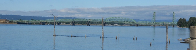 View of the Washington-Oregon I-5 Bridge from the Vancouver Waterfront - by John Slocum, Realtor