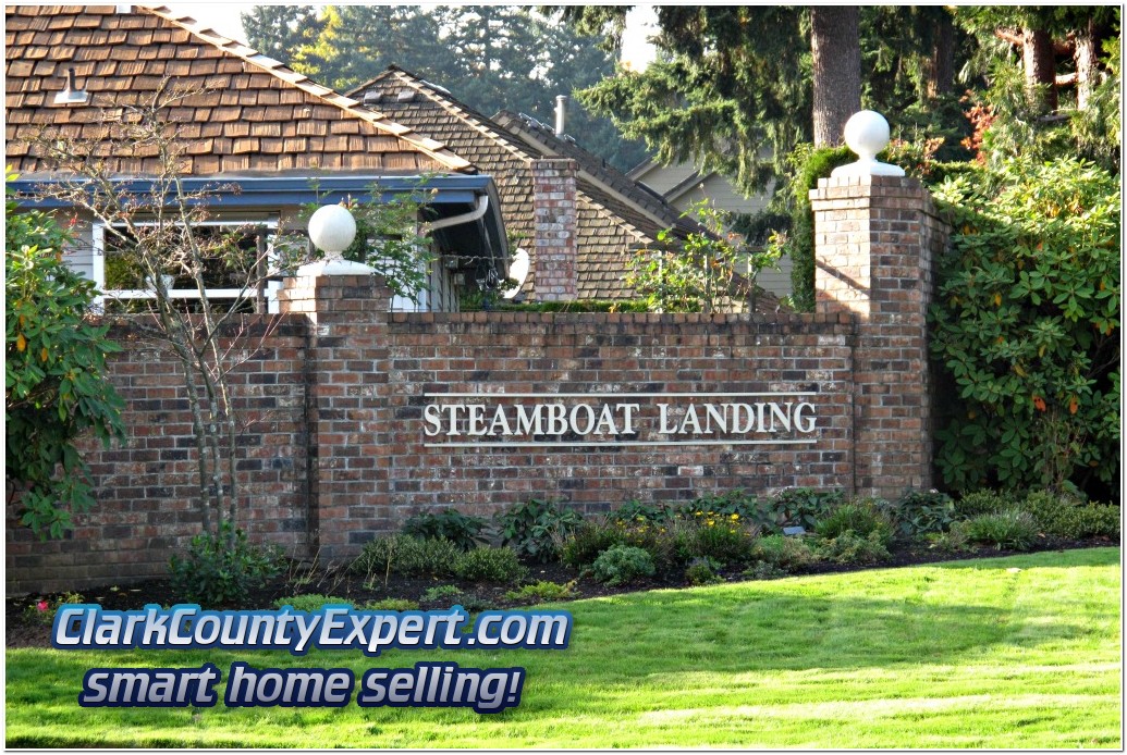 View of entrance to Steamboat Landing, Vancouver WA