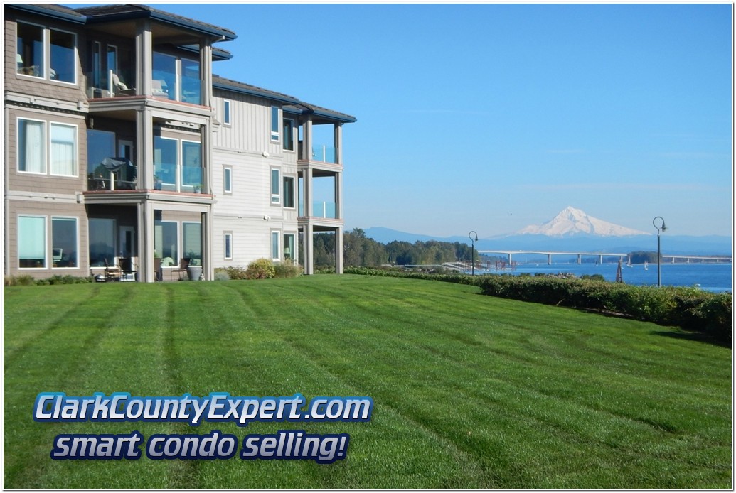 Tidewater Cove Luxury Condos on the Columbia River with Mt. Hood