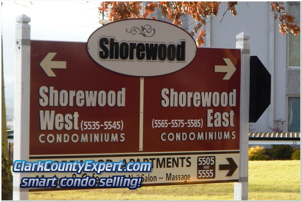 View of entrance to Shorewood Condos, Vancouver WA