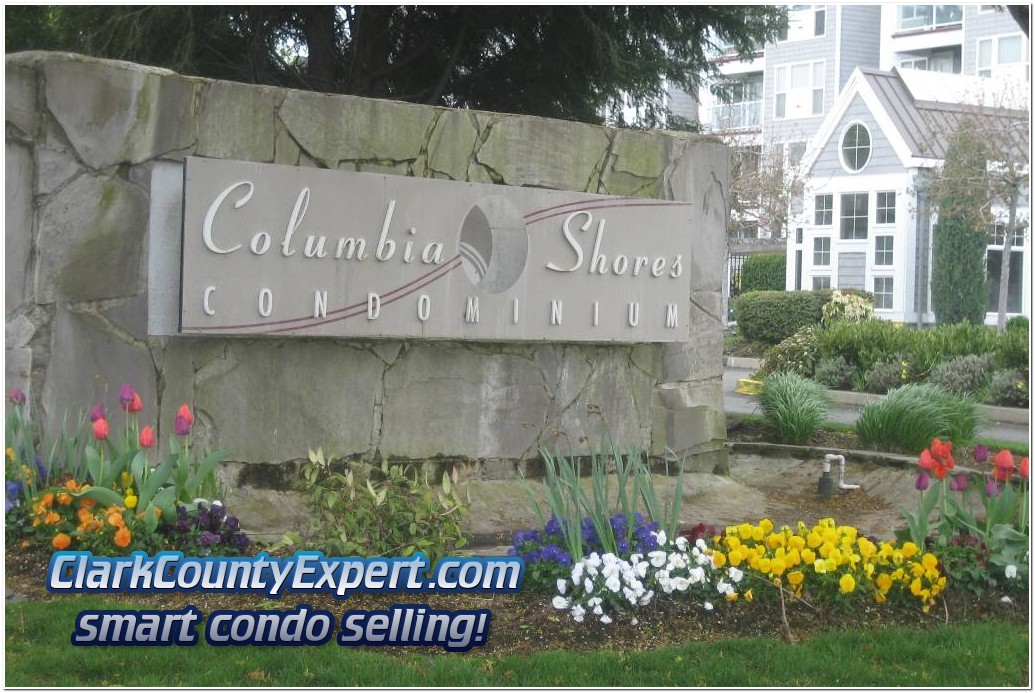 View of Entrance to Columbia Shores Condos, Vancouver WA